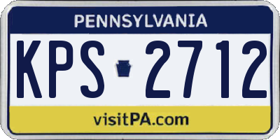 PA license plate KPS2712
