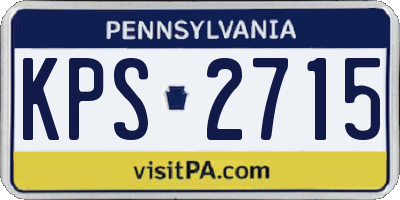 PA license plate KPS2715