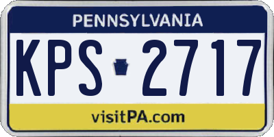 PA license plate KPS2717