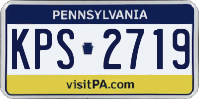 PA license plate KPS2719