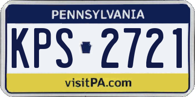 PA license plate KPS2721