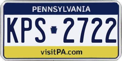 PA license plate KPS2722