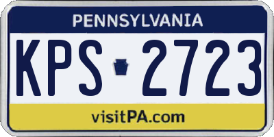 PA license plate KPS2723
