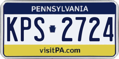 PA license plate KPS2724