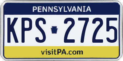 PA license plate KPS2725
