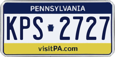 PA license plate KPS2727
