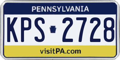 PA license plate KPS2728
