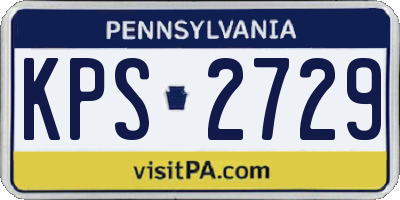 PA license plate KPS2729