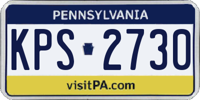 PA license plate KPS2730