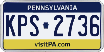 PA license plate KPS2736