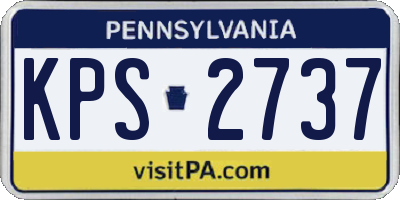 PA license plate KPS2737