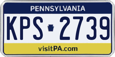 PA license plate KPS2739