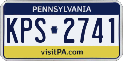 PA license plate KPS2741