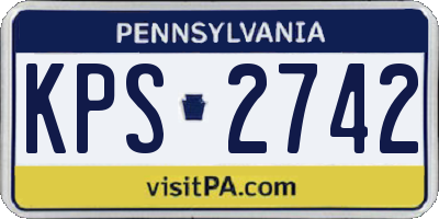PA license plate KPS2742