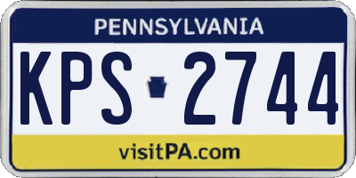 PA license plate KPS2744