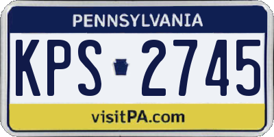 PA license plate KPS2745