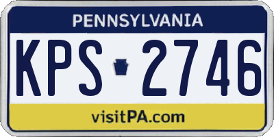 PA license plate KPS2746