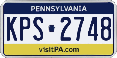 PA license plate KPS2748