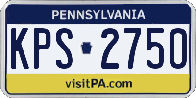 PA license plate KPS2750