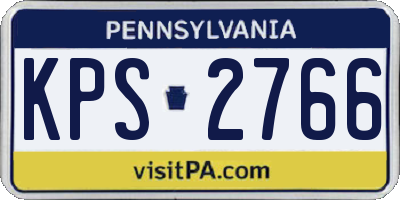 PA license plate KPS2766