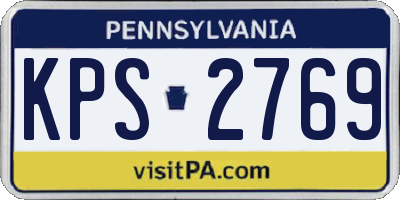 PA license plate KPS2769