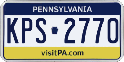 PA license plate KPS2770