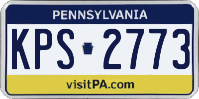 PA license plate KPS2773