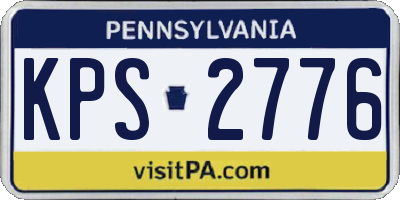 PA license plate KPS2776