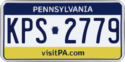 PA license plate KPS2779