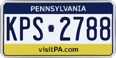 PA license plate KPS2788