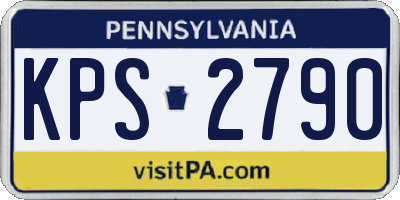 PA license plate KPS2790