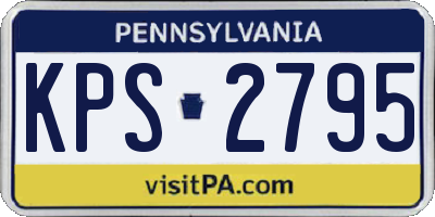 PA license plate KPS2795