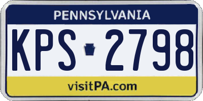 PA license plate KPS2798