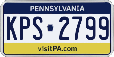 PA license plate KPS2799
