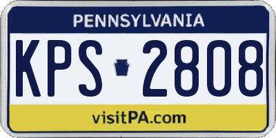 PA license plate KPS2808