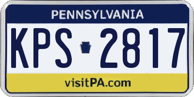PA license plate KPS2817