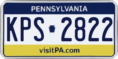 PA license plate KPS2822
