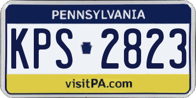 PA license plate KPS2823