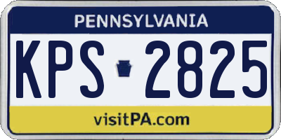PA license plate KPS2825