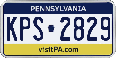 PA license plate KPS2829
