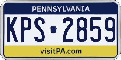 PA license plate KPS2859