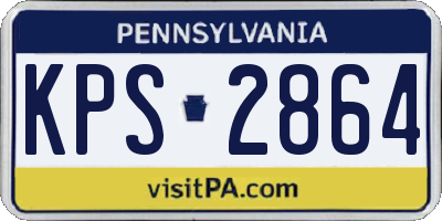 PA license plate KPS2864