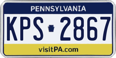 PA license plate KPS2867