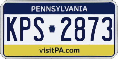 PA license plate KPS2873