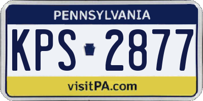 PA license plate KPS2877