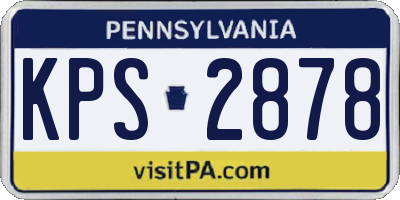 PA license plate KPS2878