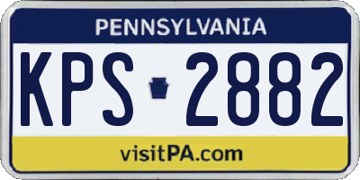 PA license plate KPS2882