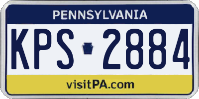 PA license plate KPS2884