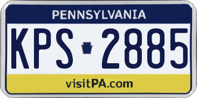 PA license plate KPS2885