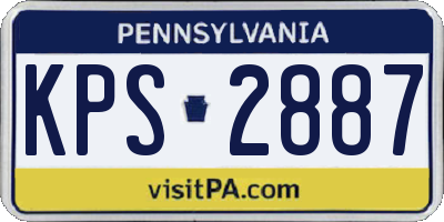PA license plate KPS2887